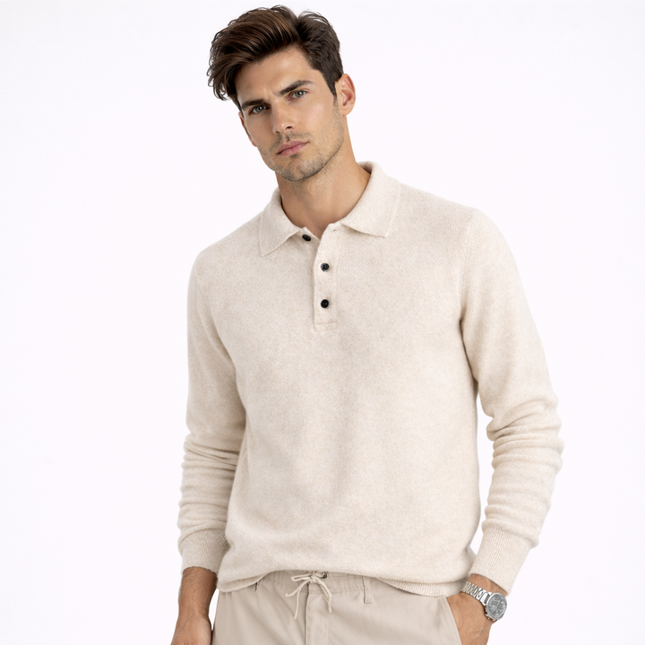Arden Cashmere Polo Sweater