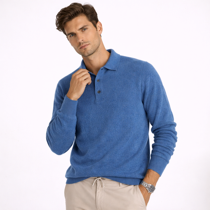 Arden Cashmere Polo Sweater