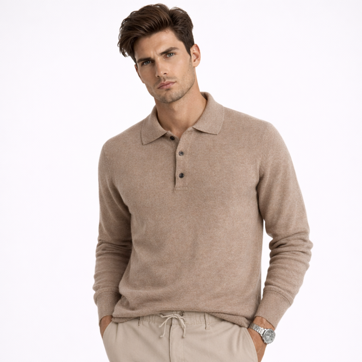 Arden Cashmere Polo Sweater