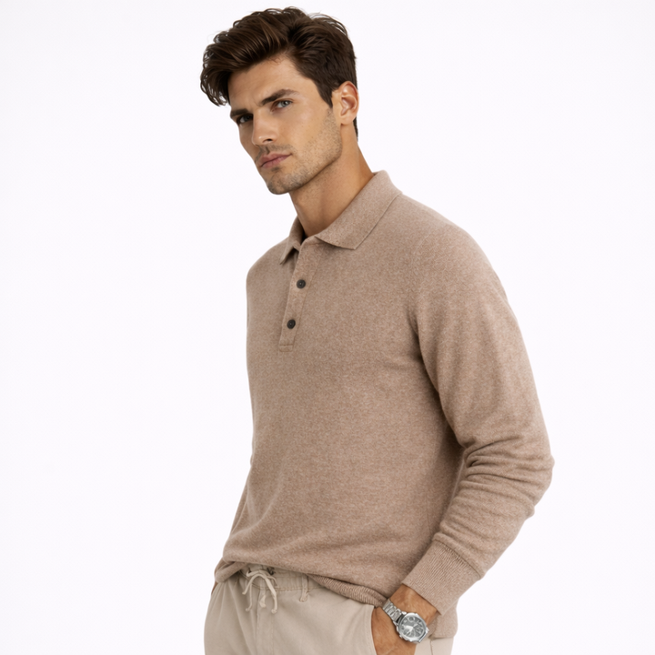 Arden Cashmere Polo Sweater