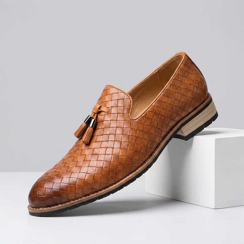 Benson Woven Tassel Loafers